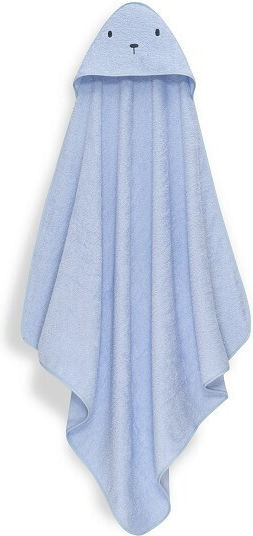 Interbaby Bear Set Prosop De Baie & Bavetă De Mângâiere Din Muselină Albastru