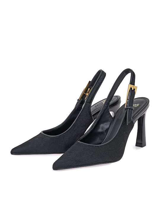 Leather Black High Heels