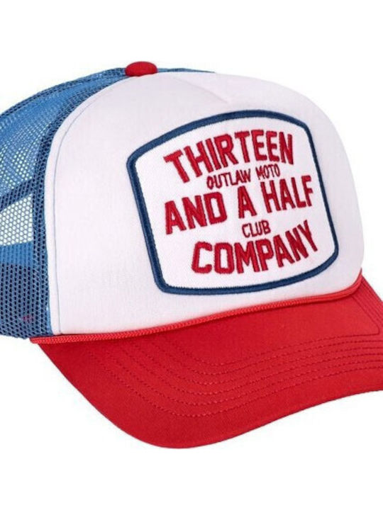 Καπέλο 13 1/2 Outlaw Club Trucker Cap Blue Red