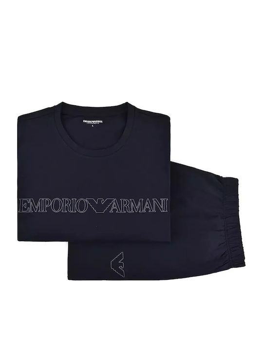 Emporio Armani Men's Winter Pajamas Set Blue