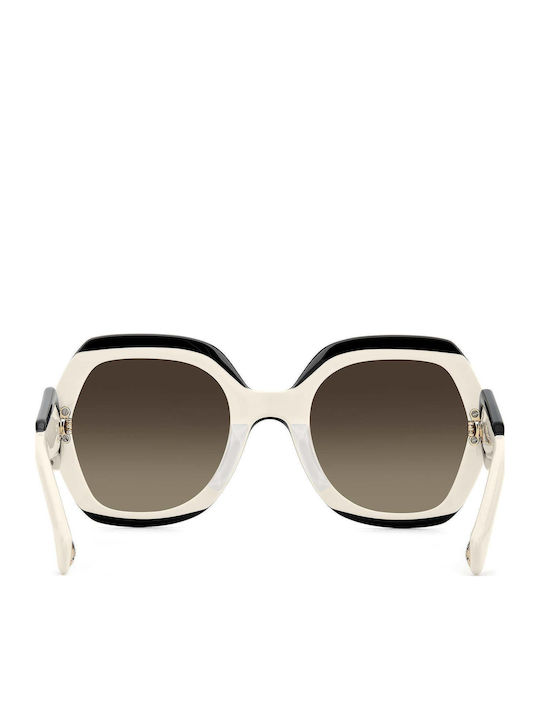 Carolina Herrera Women's Sunglasses with Black Plastic Frame and Brown Gradient Lens HER 0314/G/S 80S/HA