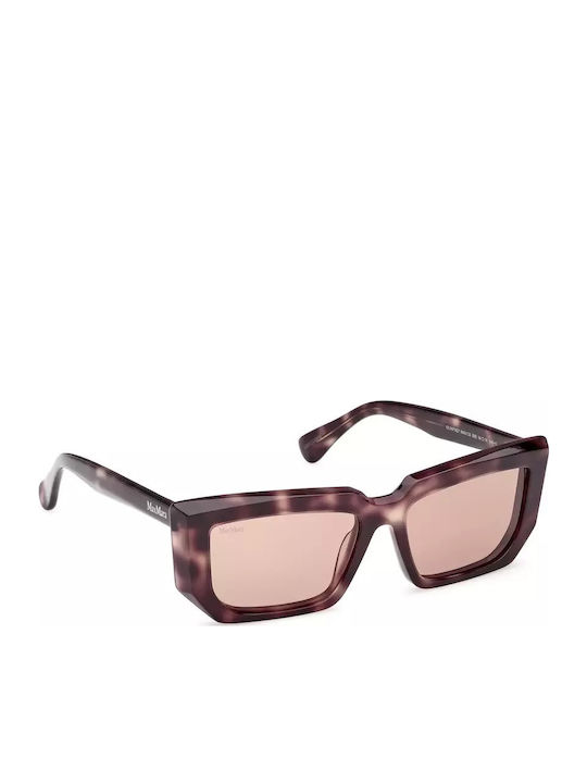 Max Mara Feminini Ochelari de soare cu Maro Tortoise Cadru și Roz Lentilă MM 0126 55E