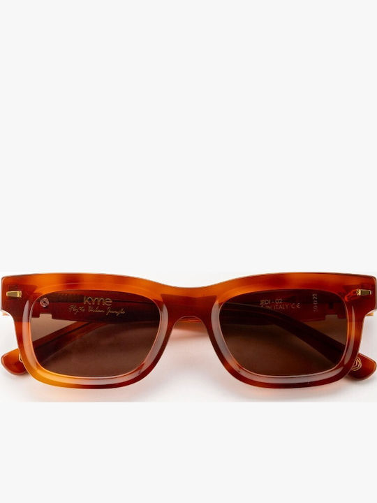 Kyme Unisex Sonnenbrille mit Braun Schildkröte Kunststoff Gestell und Braun Linse JEDI 02