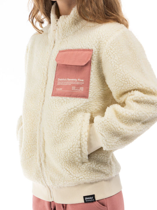 Kids Cardigan Fleece Ecru