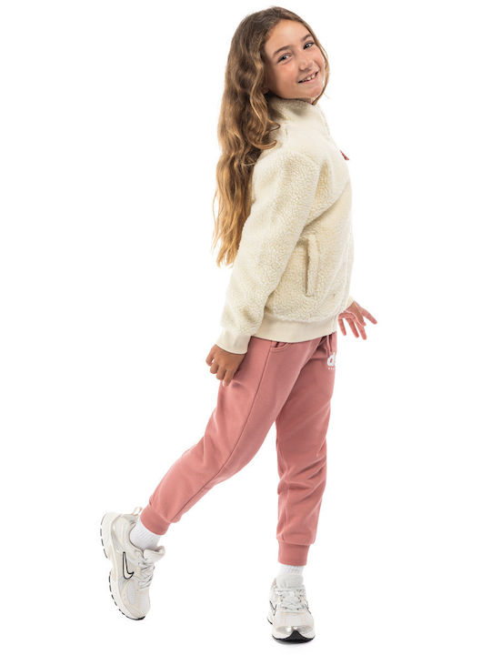 Kids Cardigan Fleece Ecru