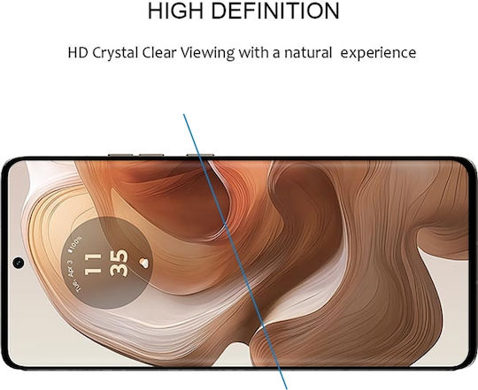 3D Tempered Glass Μαύρο (Motorola Edge 50 Ultra)