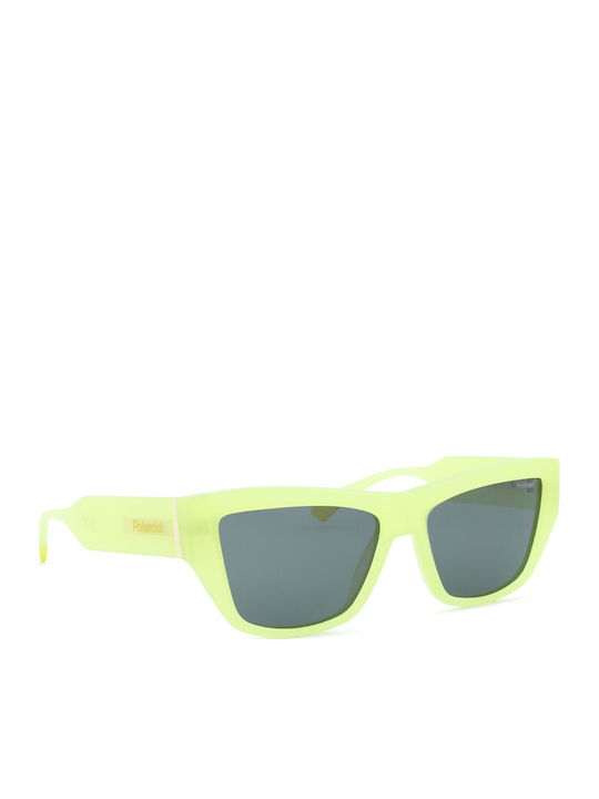 Polaroid Women's Sunglasses with Yellow Plastic Frame and Gray Polarized Lens PLD6210/S/X 40G/M9