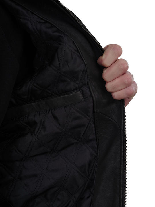 Sugar Vintage Sheep Leather Jacket Biker Black