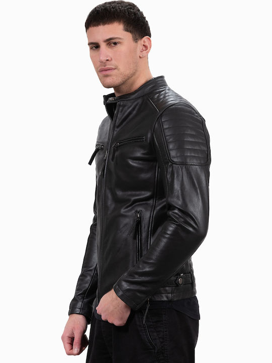 Leather Jacket Biker Black