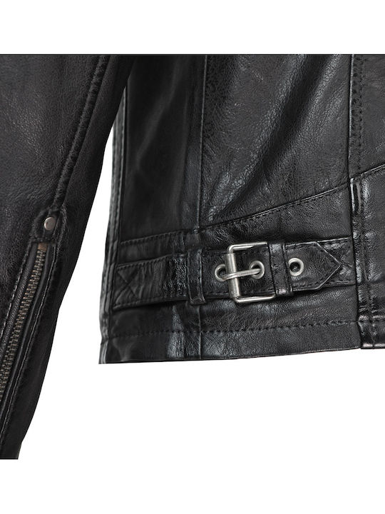 Leder Jacke Sette Ryan Schwarz