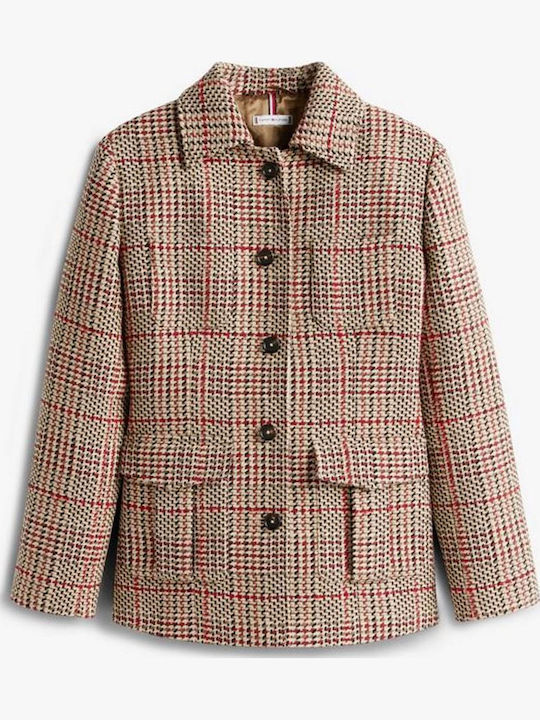 Tommy Hilfiger Damen Blazer Red/grey Check