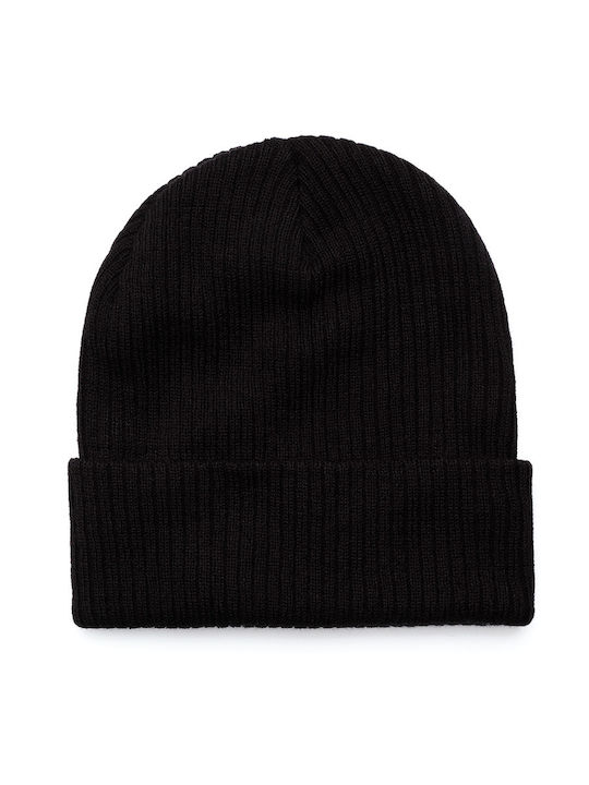 Beanie Unisex Σκούφος Πλεκτός σε Μαύρο χρώμα