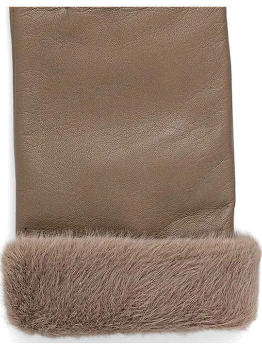 Women's Leather Gloves Beige