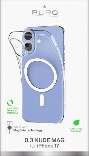 Puro 0.3 Mag Ultra-slim Back Cover Silicone Transparent (iPhone 17)