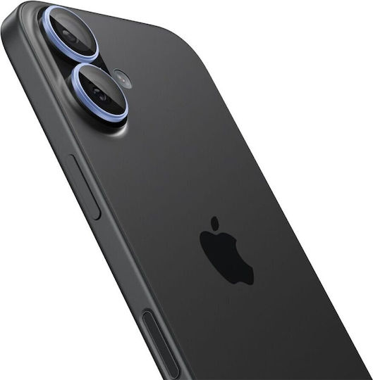 Spigen Optik Pro EZ Fit Camera Protection Tempered Glass Blue for the Iphone 16 / 16 Plus / 17