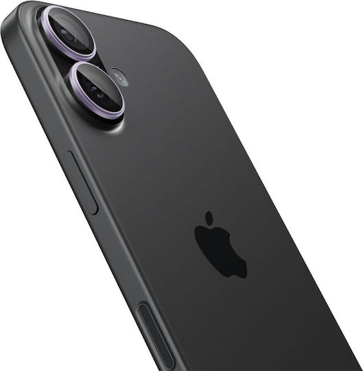 Spigen Optik Pro EZ Fit Camera Protection Tempered Glass Purple for the Iphone 16 / 16 Plus / 17