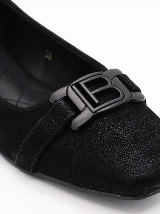 Fabric Ballerinas Black