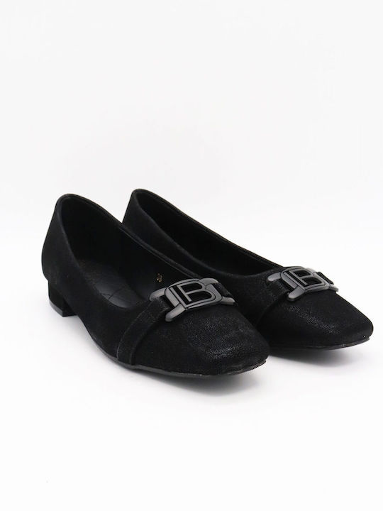 Fabric Ballerinas Black