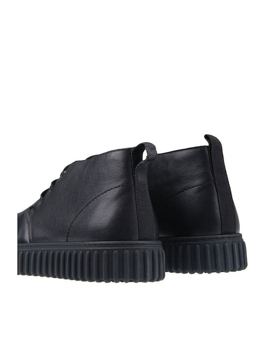 Leder Schwarz Herrenstiefel