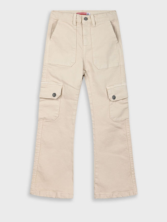 Kinderhose Cargo Stoff Vanille