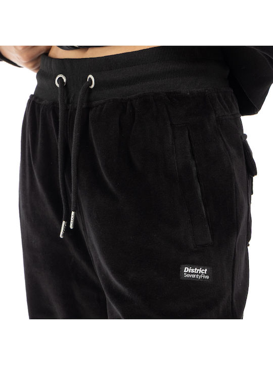 Jogginghose Samt Black
