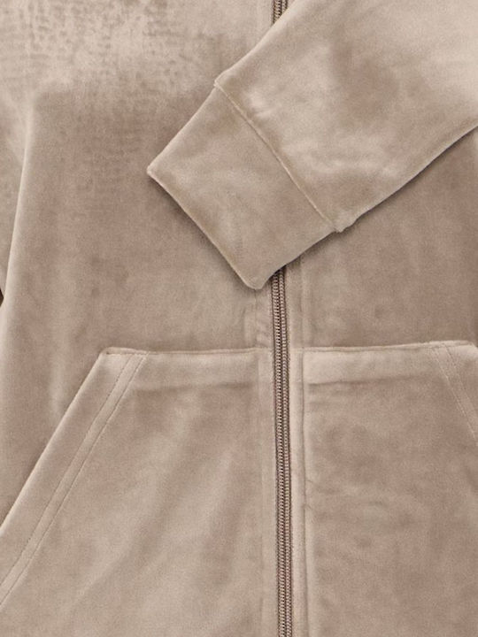 Sweatpants Set Velvet Beige/brown