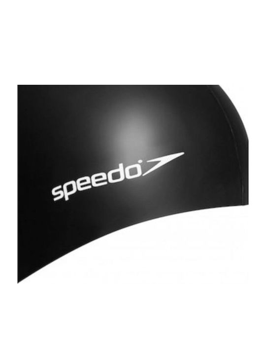 Speedo Plain Flat Căciulă de înot Copii din silicon Negru