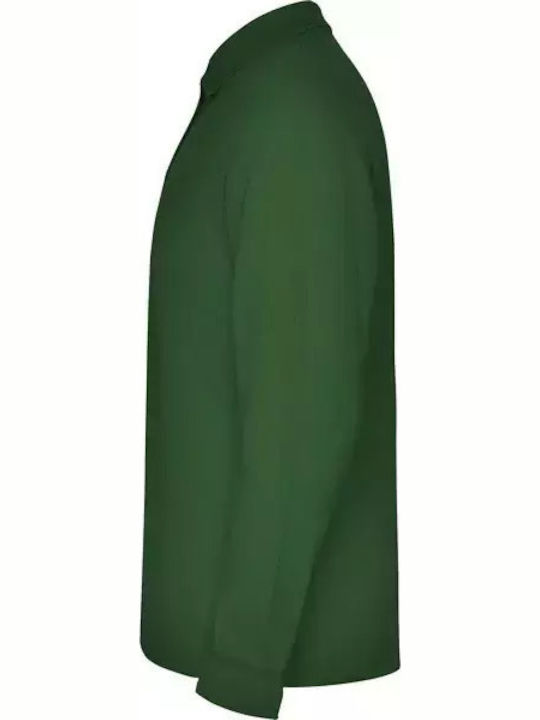 Roly Мъжка рекламна поло блуза с дълъг ръкав Bottle Green