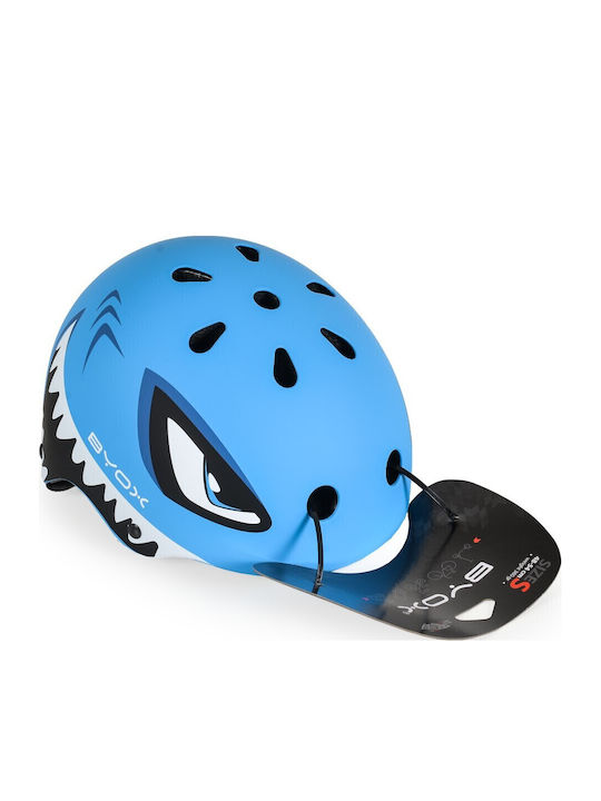 Byox Kids' Helmet for City Bike Blue with LED Light