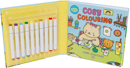 Βιβλίo Ζωγραφικής Anti-Stress Sunny Vibes: Cosy Colouring Kit