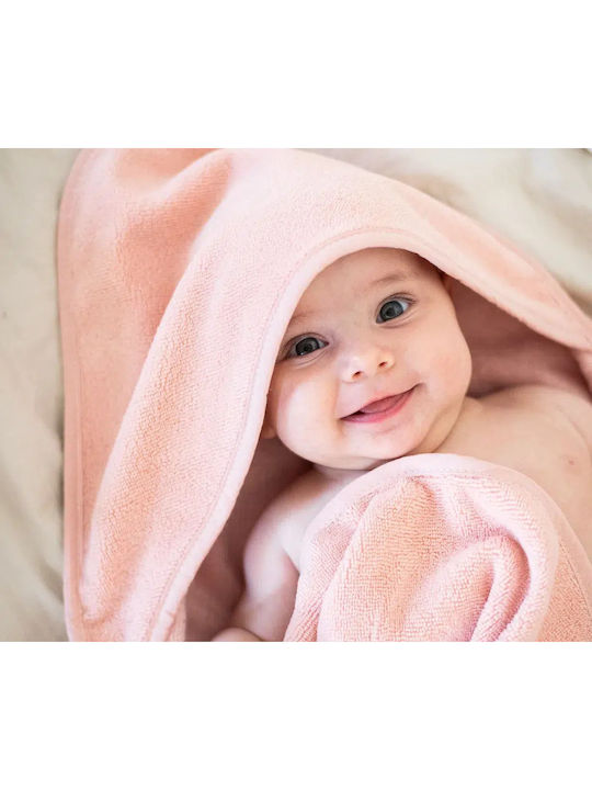 La Millou Baby Bath Towel-Bathrobe Hooded Bamboo Sand 85x85cm