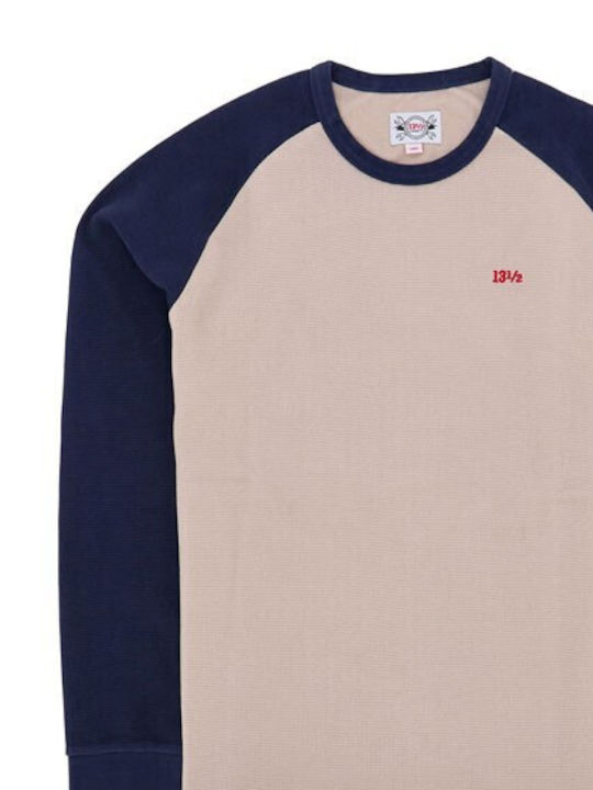 Long Sleeve Sweater Sand Navy