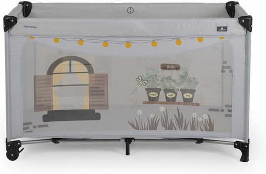 Cangaroo Playpen 2 Levels With Mattress Grey 63x124cm