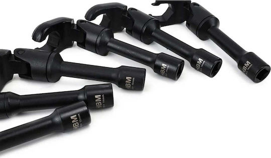 HBM Machines Rabatabile Căpăcei cu Patrat de Prindere 3/8" Set 6buc