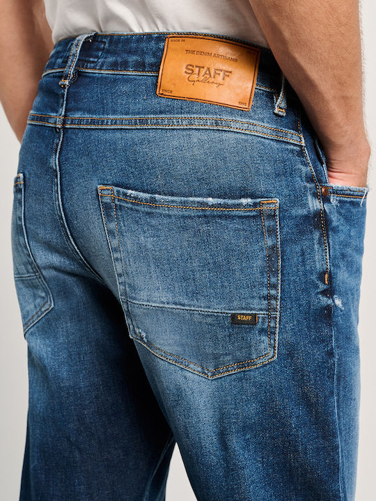 Nollan Men's Jeans Pants Elastic Slim Fit Blue