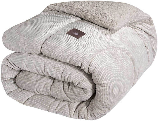 Greenwich Polo Club Duvet Cover with Hollowfiber Filling Queen 220x240cm 3955 Ice Grey 740 GSMGsm 11 togs Togs