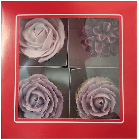 Rote Einweg-Lebensmittelbehälter Cupcakes Gebäck 3 Stück Wilton