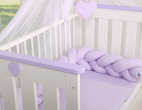 My Sweet Baby Crib Bumpers Braided Inside Purple