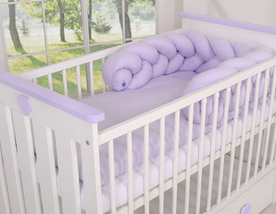 My Sweet Baby Crib Bumpers Braided Inside Purple