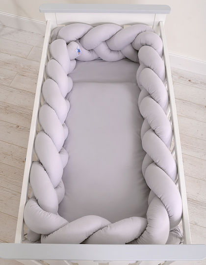 My Sweet Baby Crib Bumpers Braided Inside Gray