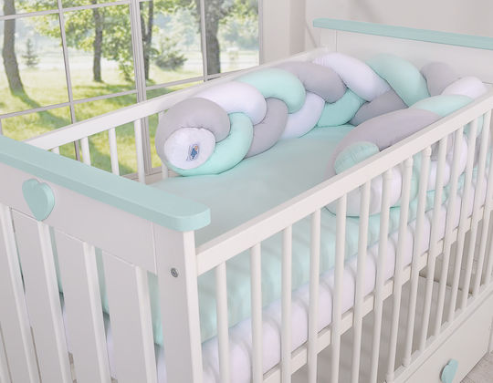 My Sweet Baby Bettumrandungen Geflochten Innerhalb White, Gray, Mint
