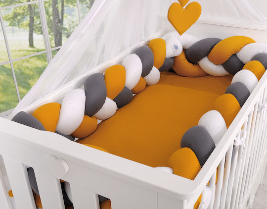 My Sweet Baby Πάντα Πλεξούδα Εσωτερική White, Mustard, Anthracite