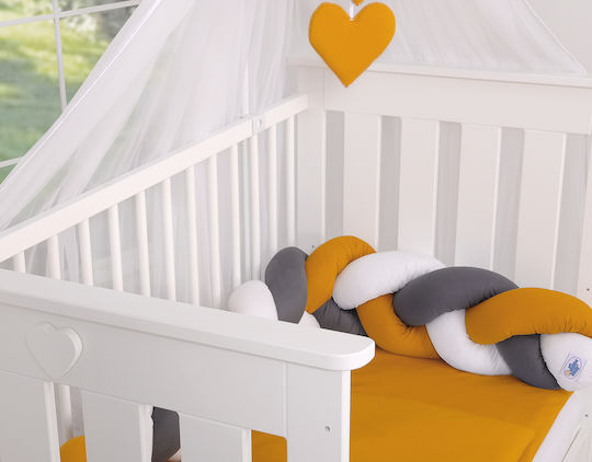My Sweet Baby Πάντα Πλεξούδα Εσωτερική White, Mustard, Anthracite