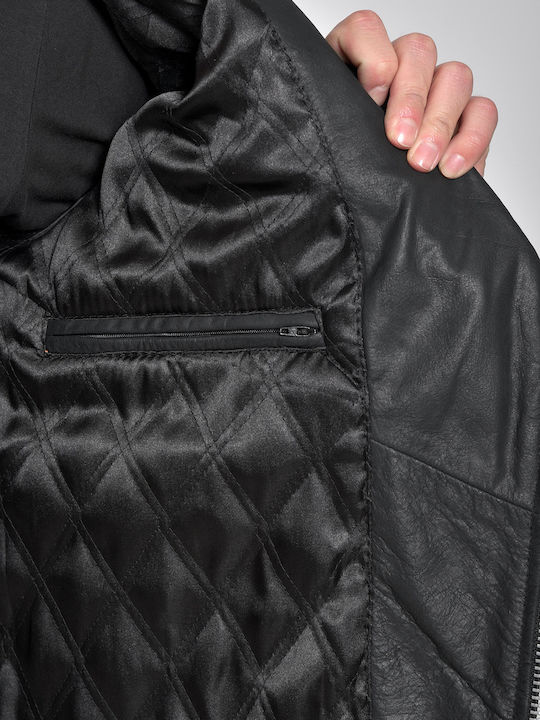 Leather Jacket Biker Black