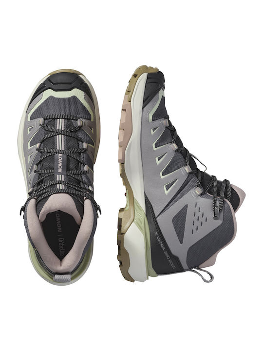 Salomon X Ultra 360 Edge Mid Gtx Women's Hiking Waterproof Boots With Gore-Tex Membrane Gray