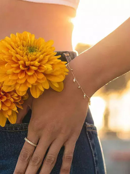 Damen Ring Vollring mit Zirkonia aus Gold 14K