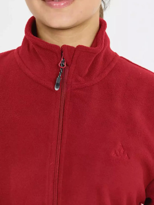 Women's Cardigan with Zipper Sun Dried Tomato