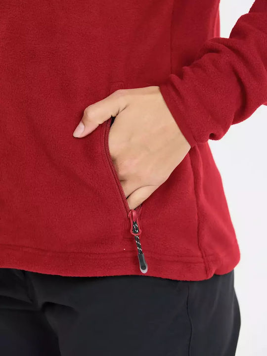 Women's Cardigan with Zipper Sun Dried Tomato