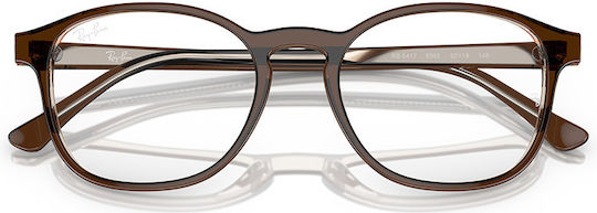 Ray-ban Rx5417 8365 Men's Eyeglass Frames Plastic Brown 50 Mm