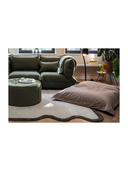 Bean Bag Chair Stool Original Canvas Recycled Taupe Grey 140x180cm